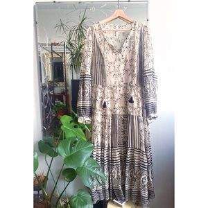 Anthropologie Patterned Peasant Dress